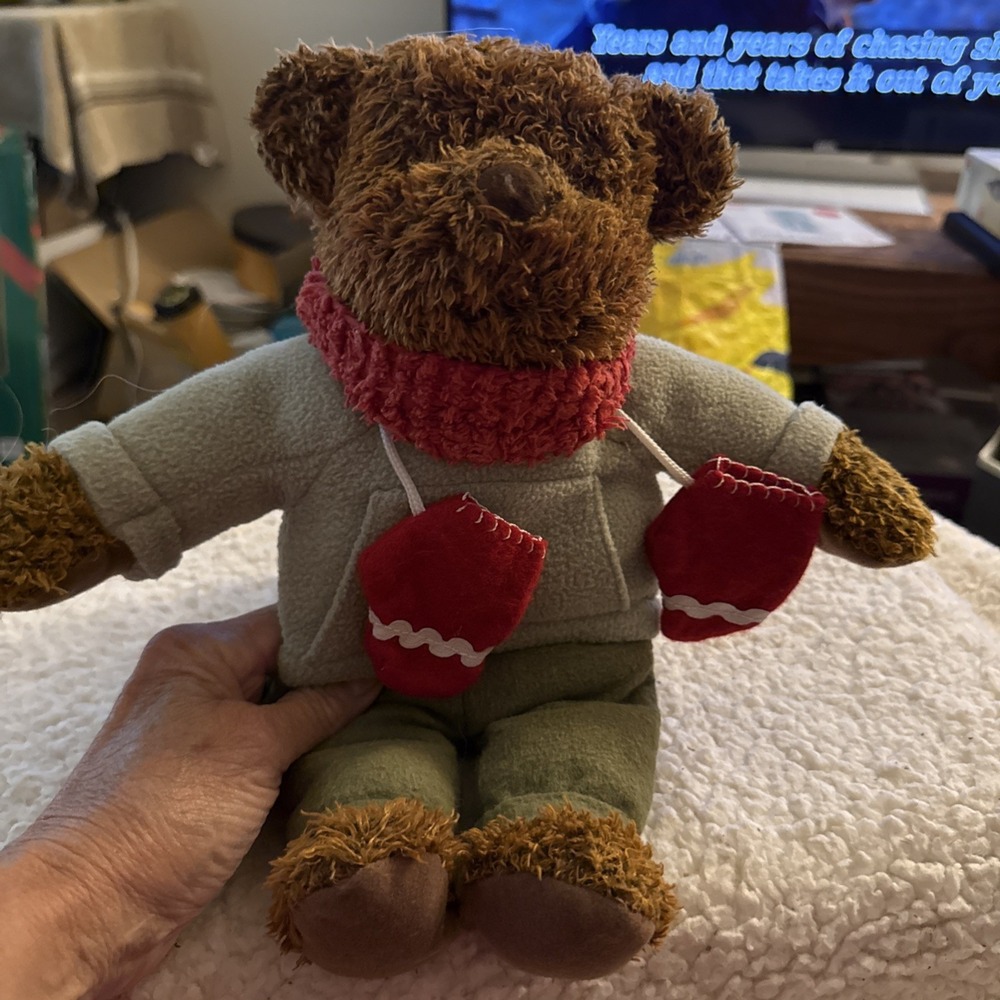 Hallmark Teddy Mittens Teddy Bear 13" Plush Stuffed Animal Toy Pre-owned